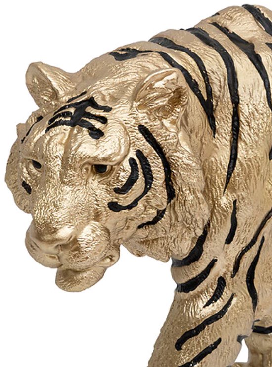 Foto: Tijger luxe woondecoratie tijger tijgerhars goud l66 verguld