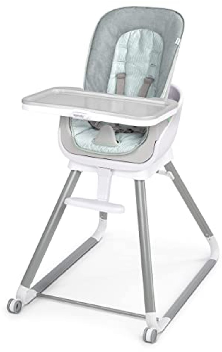 Image of 6-in-1 Kinderstoel met Vibratiefunctie en Speelboog voor Baby's en Peuters