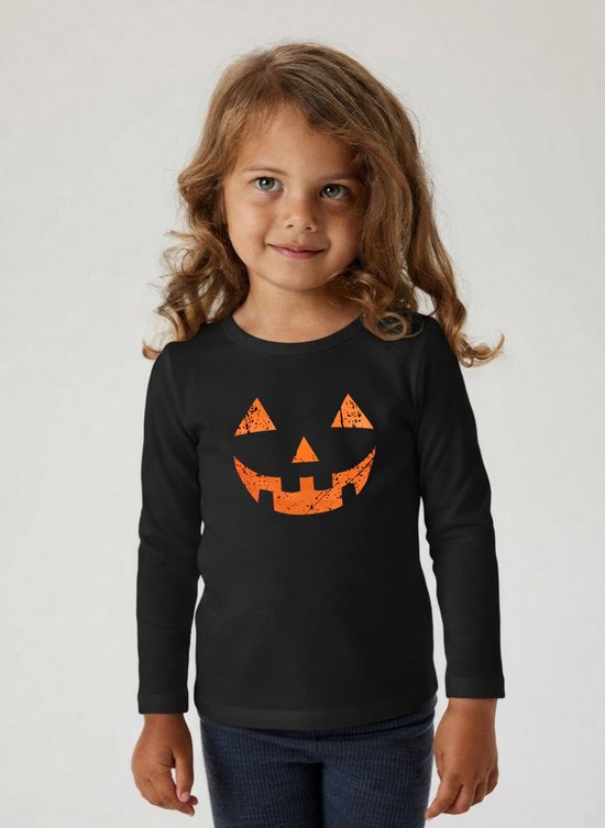 Starry Indigo - Halloween kostuum Kinderen - Reflecterend - Zwart & Neon Oranje
