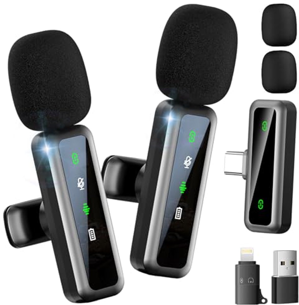 Draadloze Lavalier Microfoon voor Smartphones en Camera's - Hoogwaardige Geluidskwaliteit en Ruisonderdrukking
