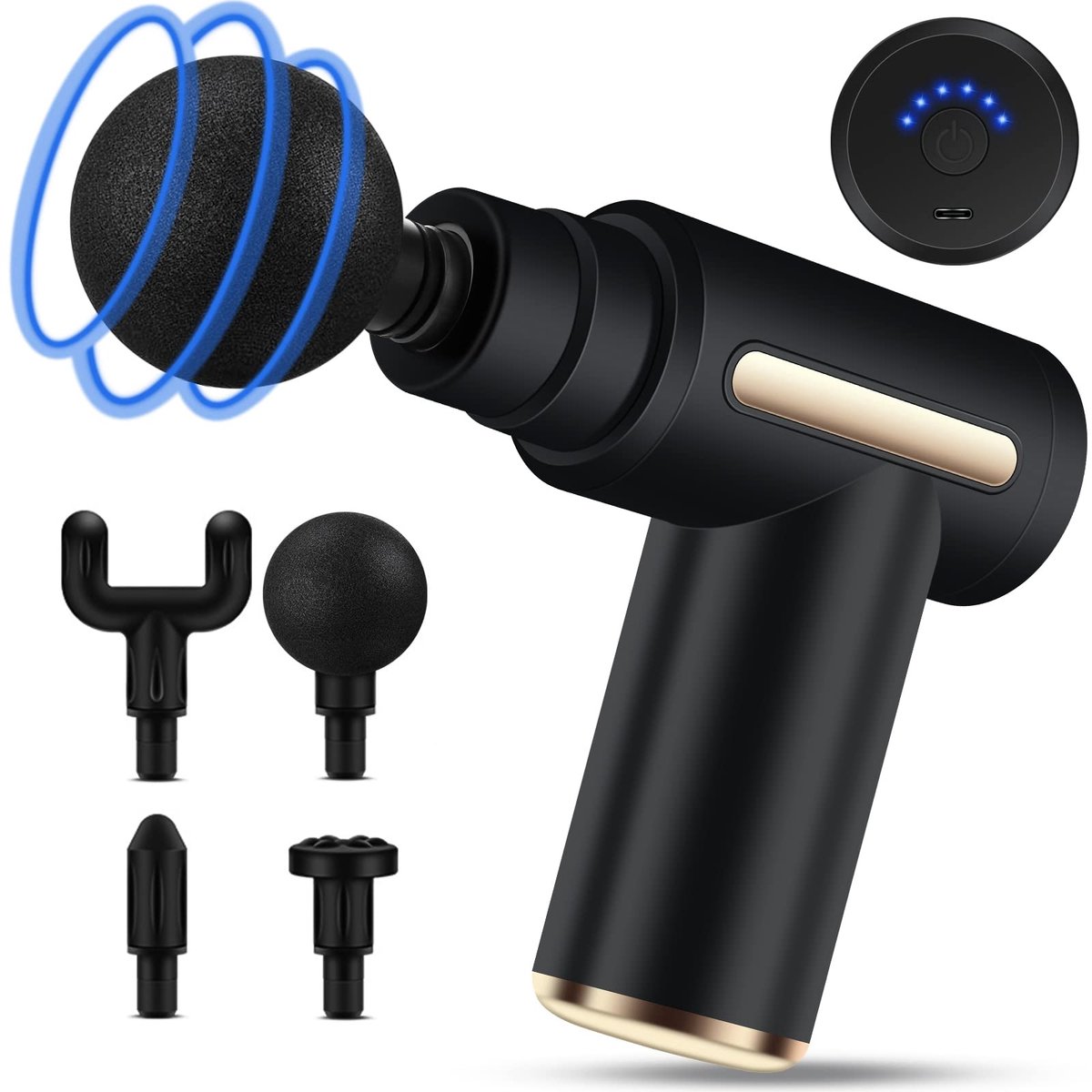 FIBILA Massage Apparaat - Professioneel Massage Gun - Massagegun - 6 Snelheden - Deep Tissue - Zwart