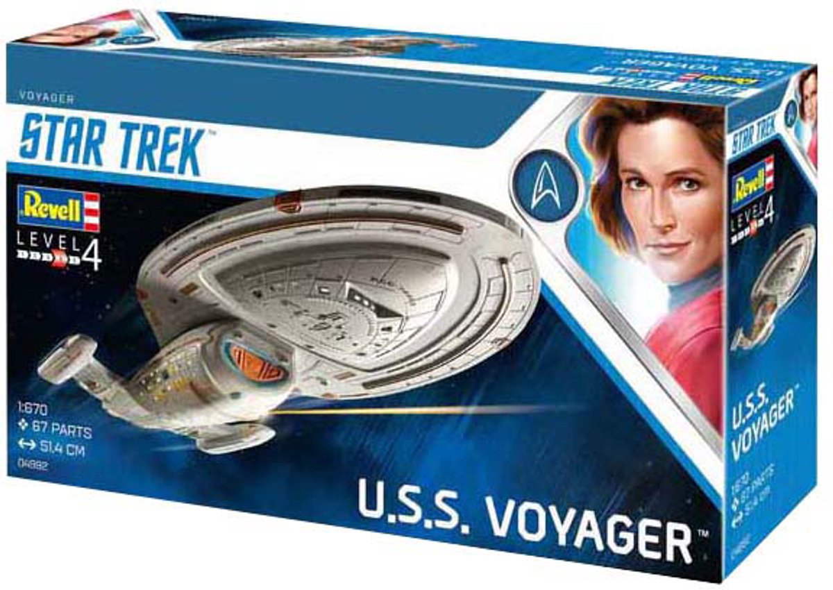 Revell Modelbouwpakket Ruimtevaart - 04992 U.S.S. Voyager - Star Trek Plastic - 1:670 - Modelbouw — afbeelding 8