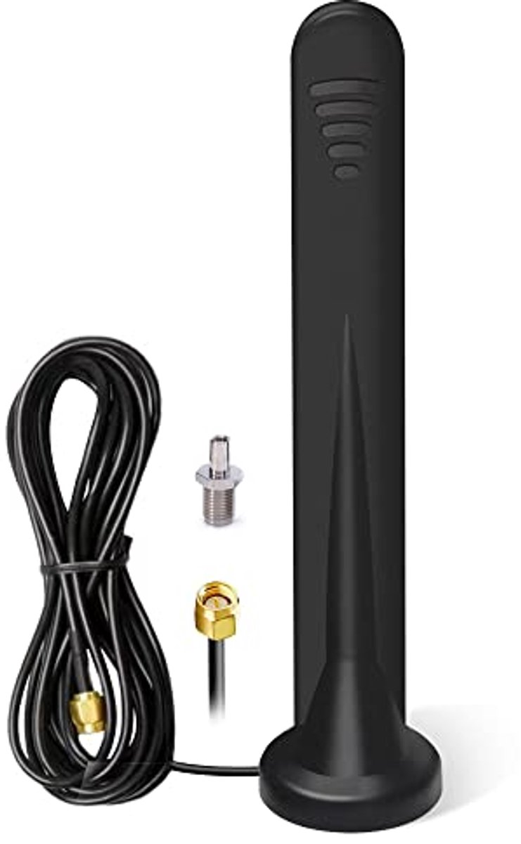 Omni-directionele 5G 4G WiFi-antenne 15DBI met Magnetische Basis en 3M RG174-kabel voor Binnen en Buiten