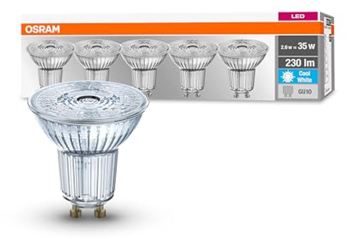 LED reflector lamp GU10 | Cool white 4000K | 2.60W | Energy class A++