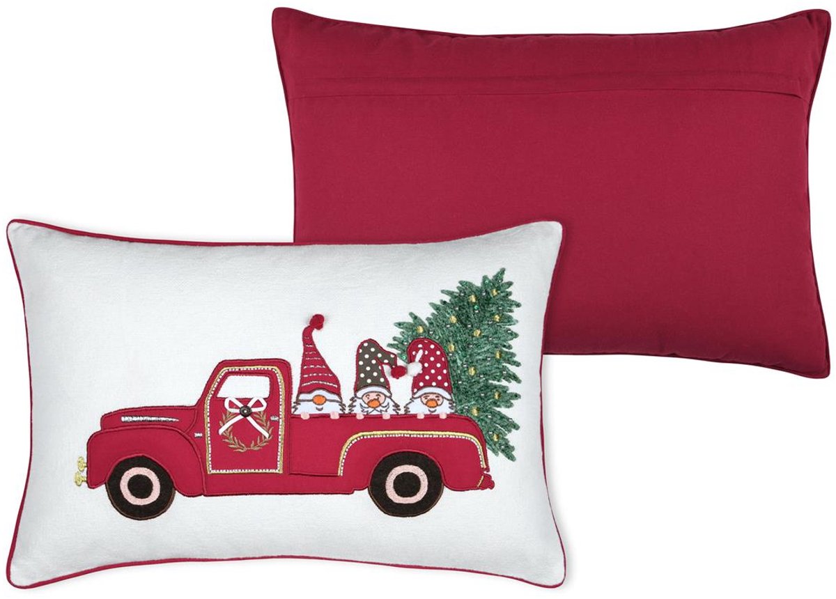 Decoratieve kussen KLAUS, met een kerstmotief, 40 × 60 cm