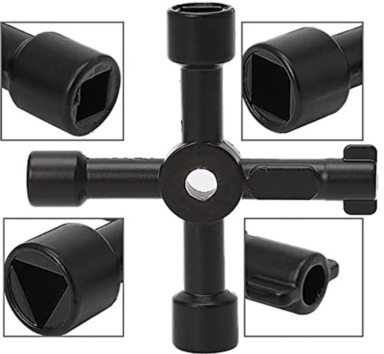 Multifunctionele Radiator Sleutel - 4-Way Utility Tool voor Onderhoud