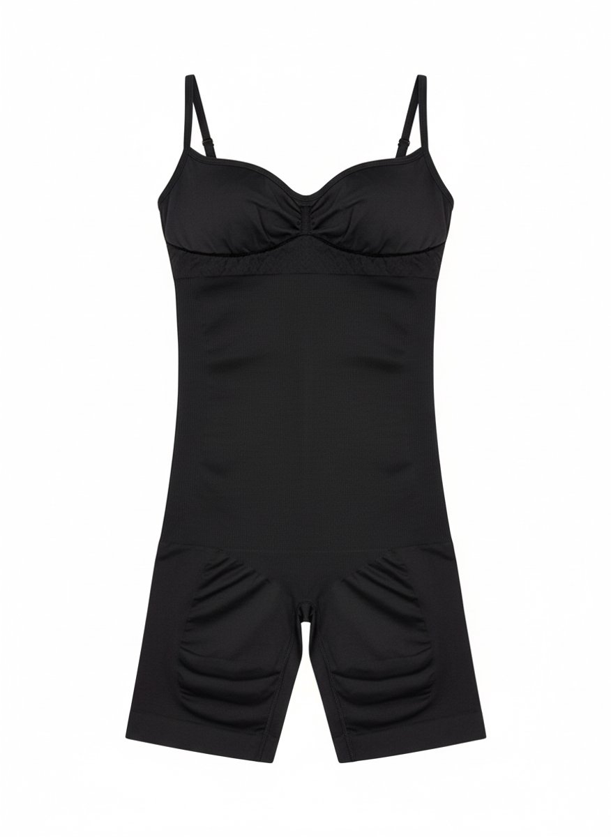 TAFUER - Shapewear Dames Bodysuit - Corrigerend Ondergoed - Buik, Taille en Heup Ondersteuning - Comfortabel en Elastisch - Zwart - S/M - 1 Stuk
