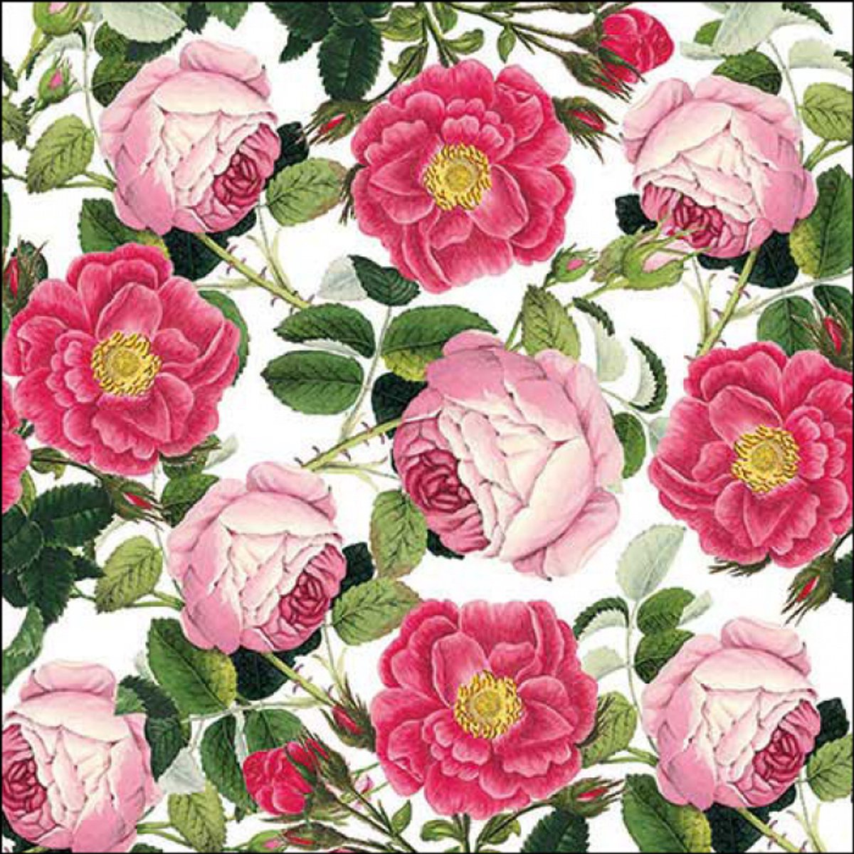 Servetten 20pcs / 33 x 33cm, Rosaline white
