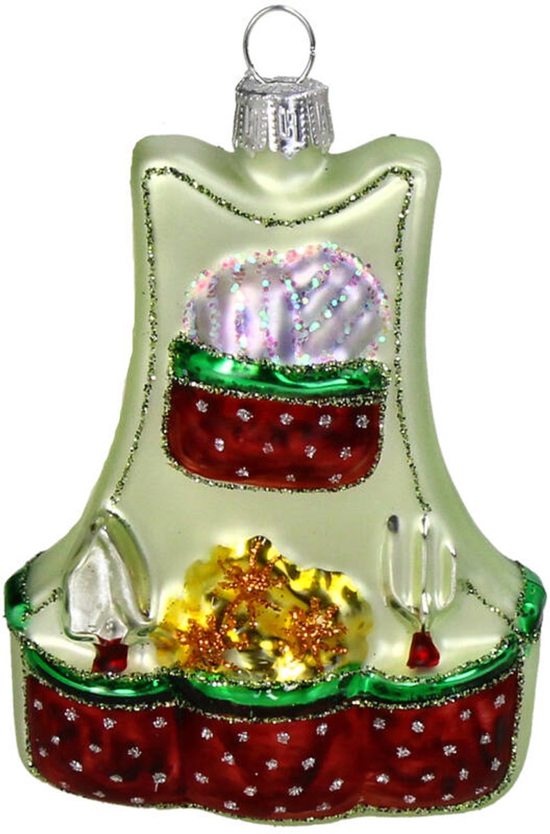 HD Collection Glazen kerstornament kerst hanger tuin schort 10 cm
