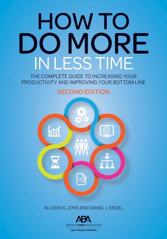 Livre "How to Do More in Less Time" - Deuxième édition, avec des icônes de productivité.