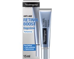Neutrogena Retinol Boost Oogcrème, Anti-Age Oogverzorging met Pure Retinol, Antioxidanten & Hyaluronzuur, Vermindert Fijne Lijntjes, Donkere Kringen & Pigmentvlekken, Ongeparfumeerd, Zichtbare Resultaten in 1 Week, 15 ml