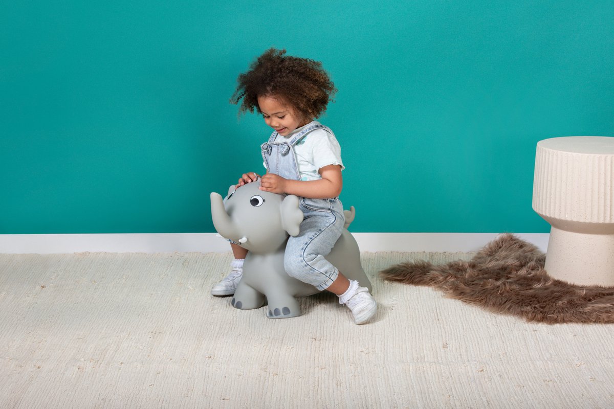 BS Toys Springdier Olifant GA525 – Opblaasbaar Springdier + Pomp — afbeelding 4