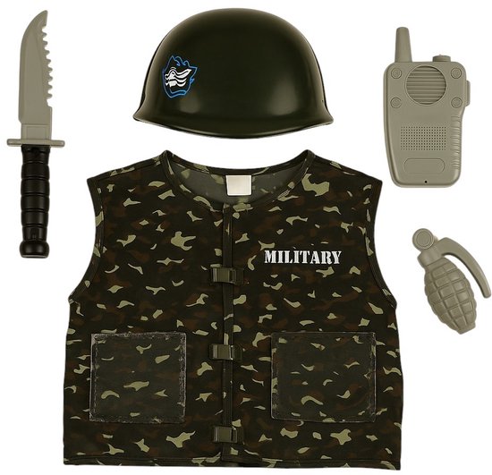 Déguisements de Déguisements Goodz4All pour enfant, costume Militaire, soldat, armée, 3-8 ans - Casque