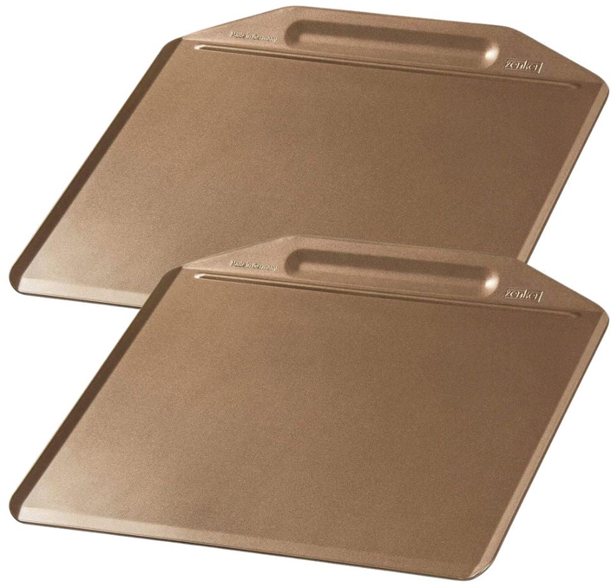 Set van 2 Bakplaten zonder opstaande rand 36 x 33 cm Zenker Mojave Gold