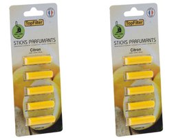 Set van 10 geursticks voor stofzuiger met citroengeur TopFilter