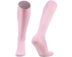 KANGKA® Compressiekousen Maat 39-42 (L/XL) - Lichtroze - Steunkousen voor Zittend en Staand Beroep - Reissokken - Compressie sokken voor Hardlopen, Wandelen, Vliegtuig
