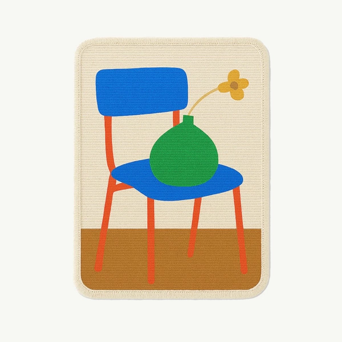 ZOOMATE Art Series – Blauwe stoel – Krabmat voor Katten – Natuurlijke Sisal – Duurzaam Design – Ontwerpersmerk – 40x60cm