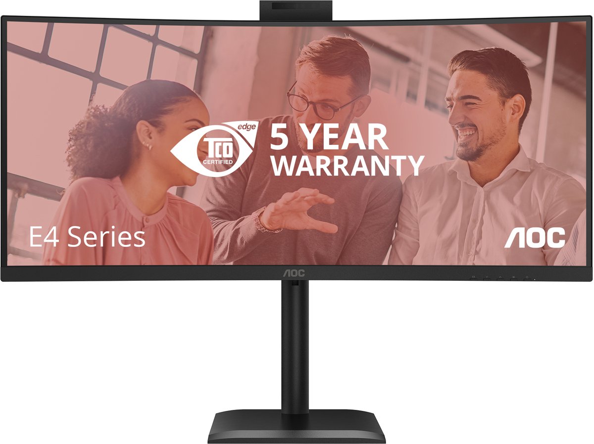 AOC CU34E4CW/75 computer monitor 86,4 cm (34") 3440 x 1440 Pixels Zwart