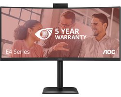 AOC CU34E4CW - QHD Ultrawide Monitor - Webcam - 5 Jaar garantie - 34 inch