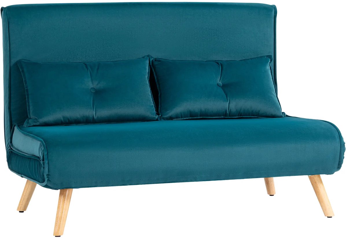 Slaapbank - Uitklapbaar - Slaapstoel - Logeerbed - Zetelbed - Slaapfauteuil - Vouwbed - 2 persoons - Zeer comfortabel - Donkergroen