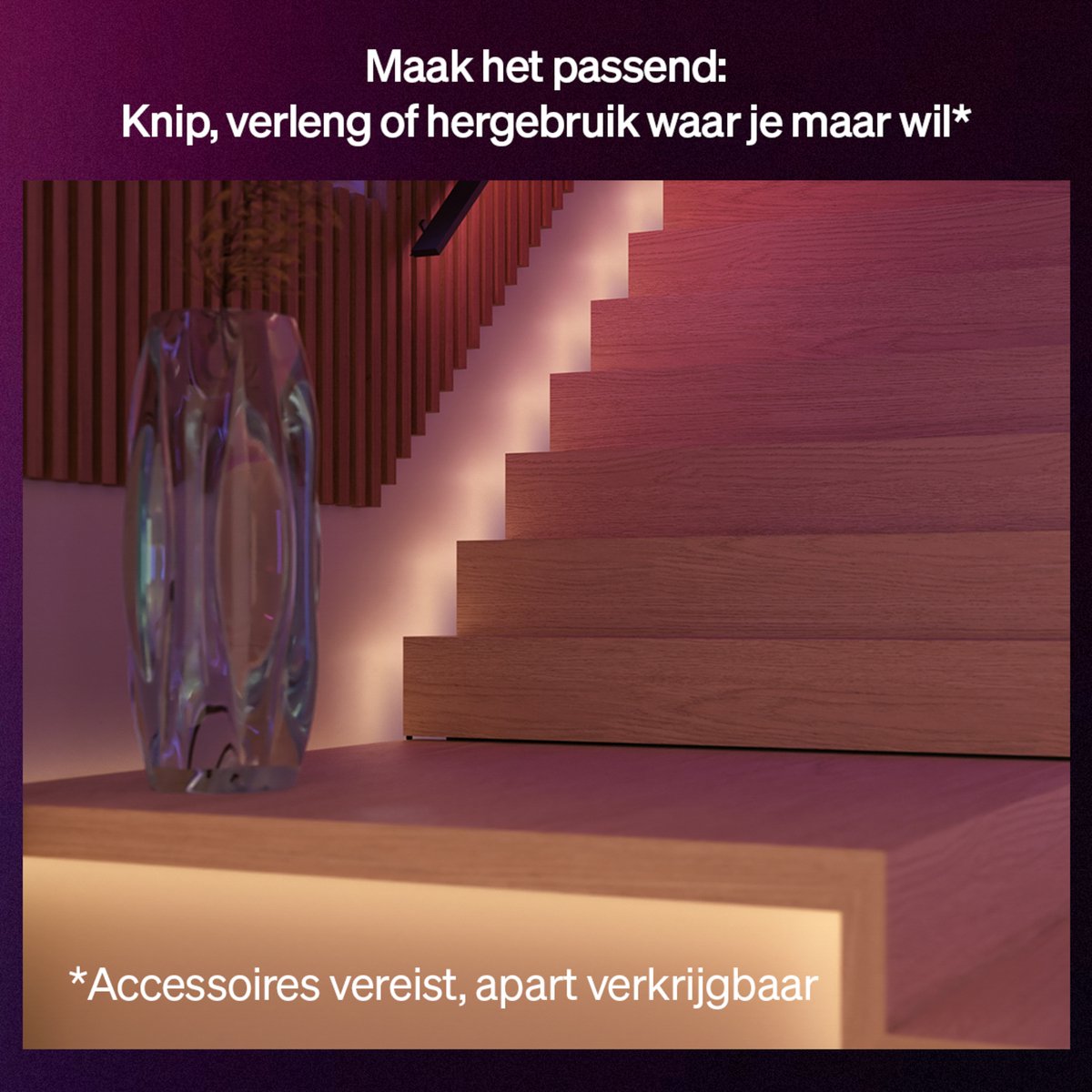 Philips Hue Flux LED strip 3 m, Chromasync™ - technologie. Gekleurd en helder, natuurlijk wit licht - 1200 lumen — afbeelding 3