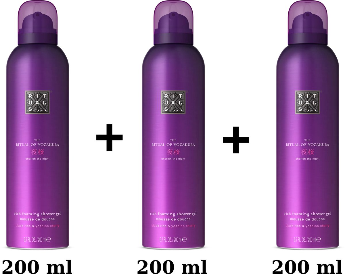 Rituals - Yozakura - 3X Shower gel a 200 ml = 600 ml + Gift bag - Douchegels - Doucheschuim