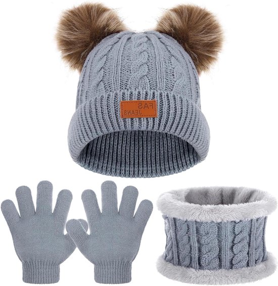 2 paar winterhandschoenen voor kinderen, wanten voor kinderen, warme