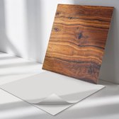 Wallfluent Vinyl Tegels - Natuurlijk Houtpatroon Zelfklevende PVC Tegels - 20 cm x 20 cm - Bruin Vinyl Tegels - 20 stuks - Vierkant PVC Tegels - Texturen Plaktegels - Vinyl Vloer Tegels - Plaktegels Keuken en Badkamer