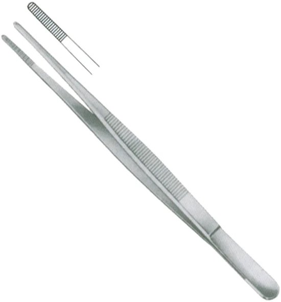 MEDLUXY - Anatomische Pincet - 20.5 cm - (EHBO, Knutselen, Hobby, Aquarium, Terrarium, Thumb Dressing Forcep, Pince Brucelles)