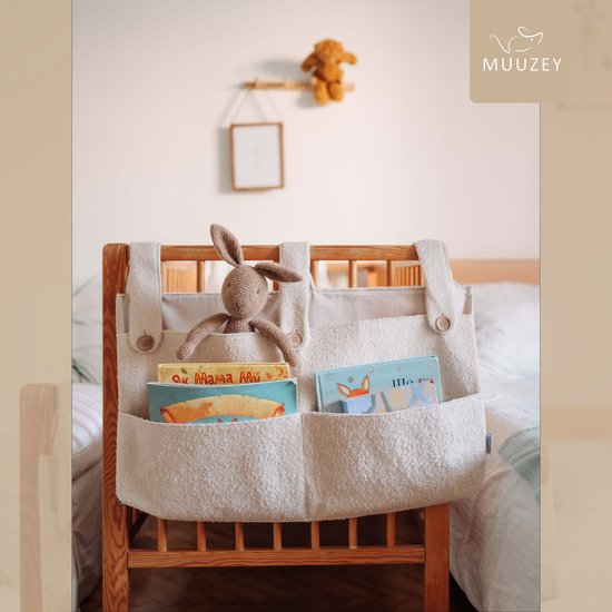 Muuzey - Boxzak - Teddystof - Crème - Boxopbergzak, Opbergzak, Speelgoedzak — afbeelding 5
