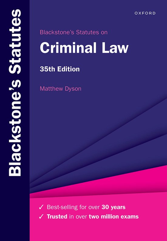 Blackstone's Statute Series- Blackstone's Statutes on Crimin ... - cover