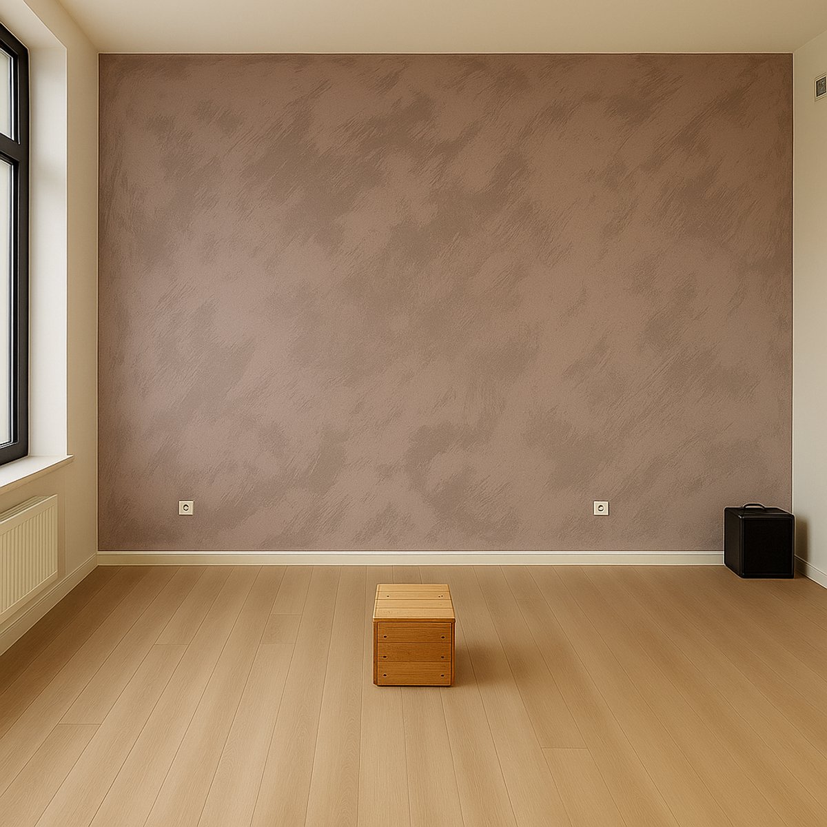 Zand verf Sabbiato - Lichtbruin - 1L - Decoratieve + gratis professionele kwast