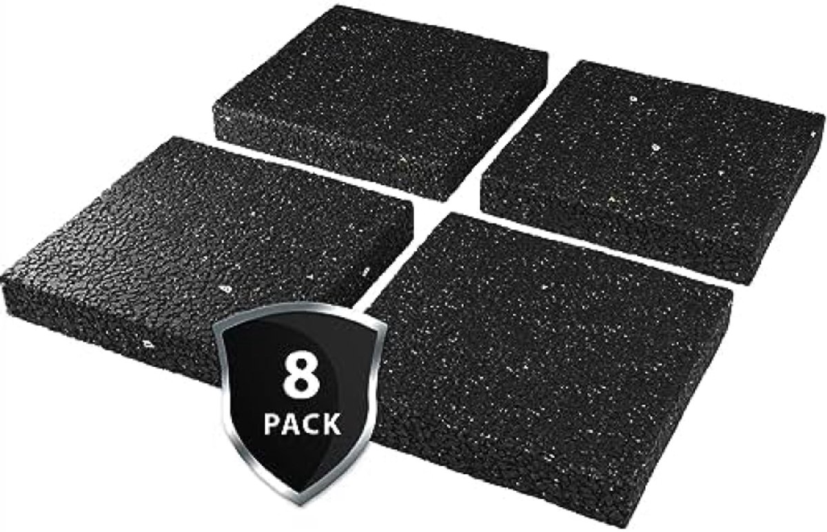 Set van 8 Antivibratiepads voor Wasmachine en Droger - 90x90x15 mm Rubberen Dempers Trillingsdemper Anti-Slip Onderleggers Meubelbeschermers