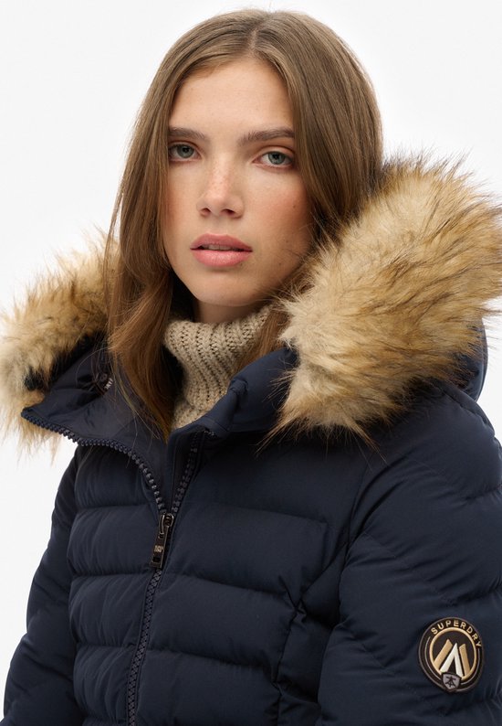 Superdry - Fuji Gewatteerde Jas met Bontkraag - Dames - Gewatteerde jassen