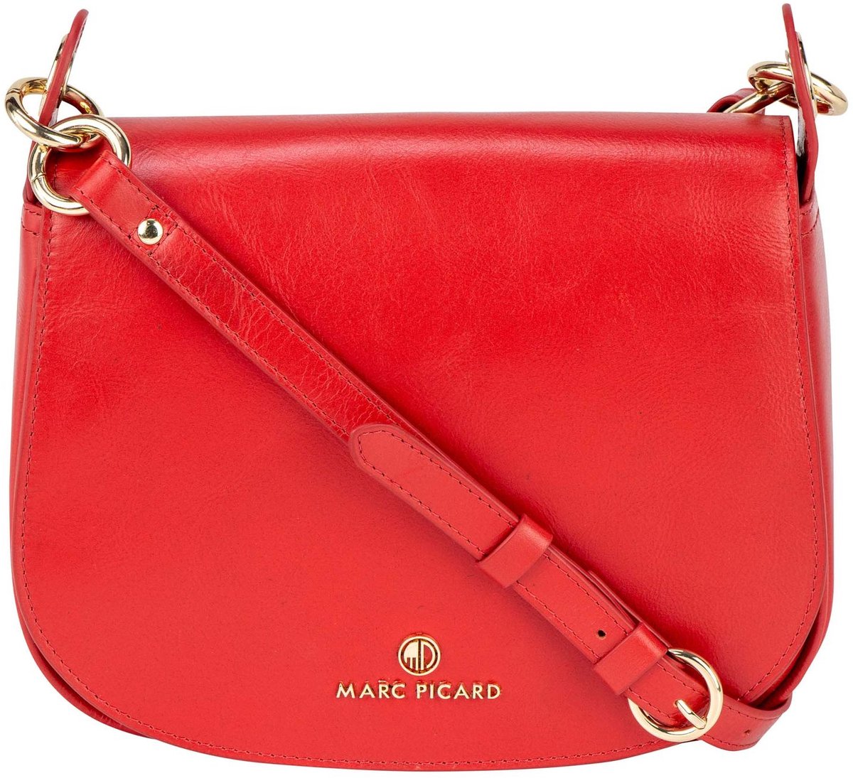 Marc Picard Leren schoudertas Firenze Shoulder Bag Red rood