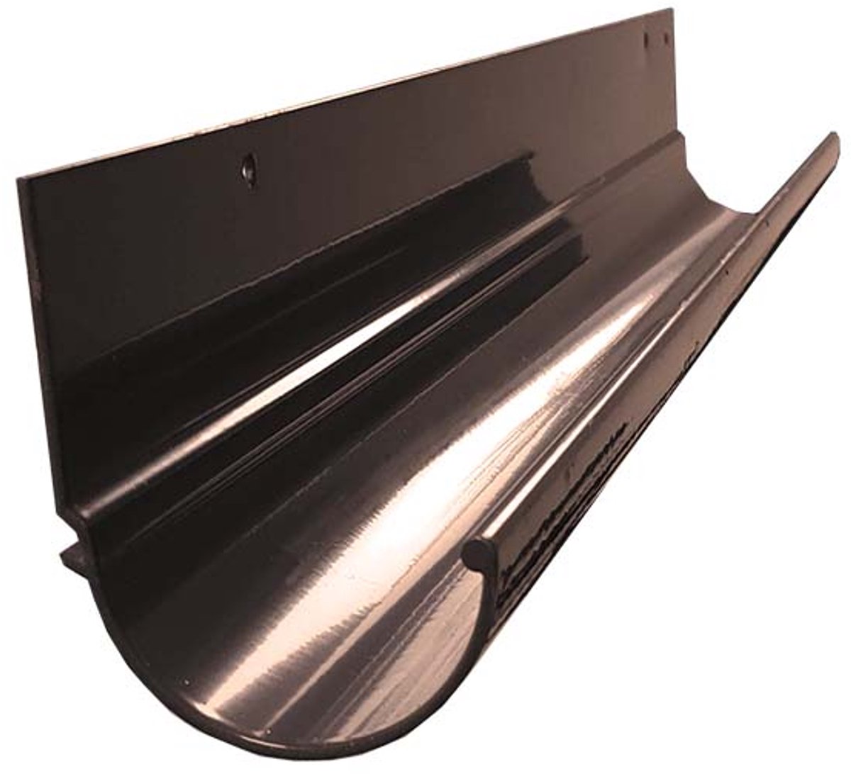 Renoplast® R50 aluminium dakgoten | 200cm bruine halfronde | Regengoot Dakafvoer Profielen van plaatstaal | Tuinhuisje Carport Terras Balkon plug-in kanaal | Goot voor bescherming
