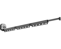 Droogrek - Wanddroogrek - Droogtoren - Droogrek hangend - Opvouwbaar kledingrek - Droogrek voor kleding - Zuignap type - Drievoudige hanger - Verwijderbaar - Geschikt voor thuis op het balkon - Buitenshuis en in de camper