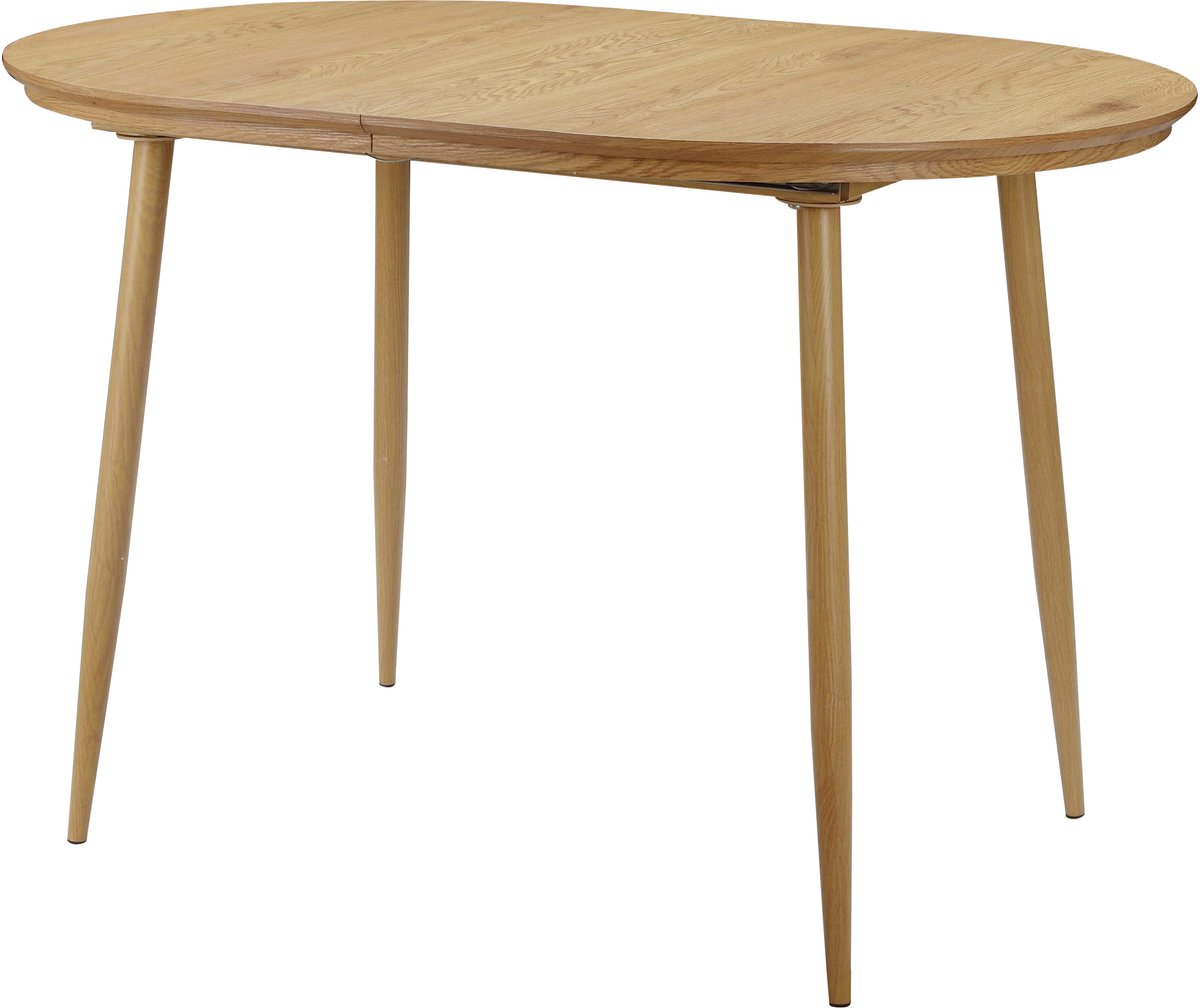 Notio Living Graham-Eettafel met uitbouw in houtlook Bruin