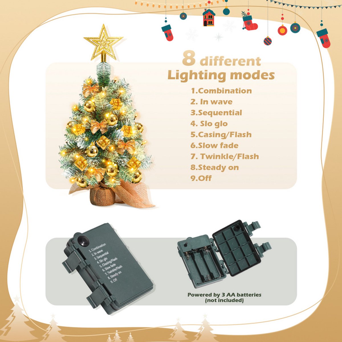 HONESTY Nieuwe mini-USB-kerstboom voor de perfecte
