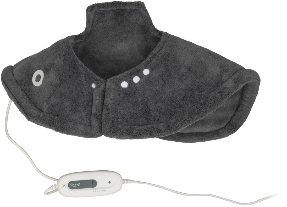 Sensiplast Elektrisch kussen | Heating pad | Schouders | 56 x 52 cm | Drukknopen | 6 Warmtestanden | Automatische uitschakeling | Snelle opwarming | Polyester | Machinewasbaar |