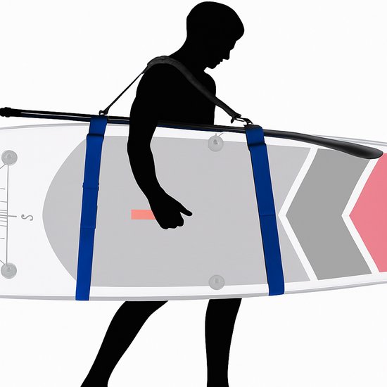 SUP Draagband, verstelbaar paddleboard, kajak, draagriem voor surfplanken, surfplanken, longboards, versterkte upgrades (zwart SUP Draagband, verstelbaar paddleboard, kajak, draagriem voor surfplanken, surfplanken, longboards, versterkte upgrades (zwart