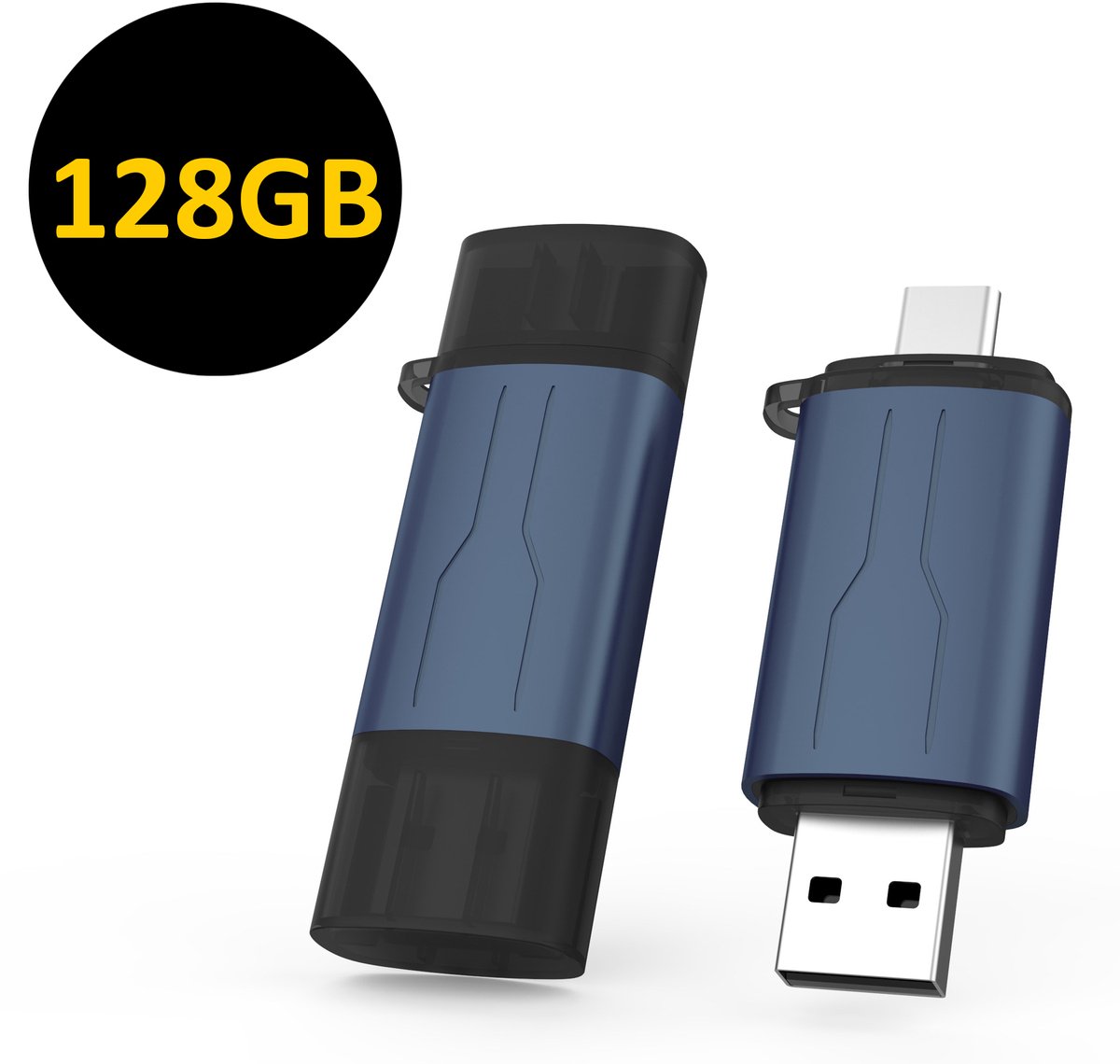 ThunderGold USB Stick 128 GB - USB-Sticks - USB C Stick - USB C en USB A - USB 3.0 - Geschikt voor laptops, smartphones en tablets
