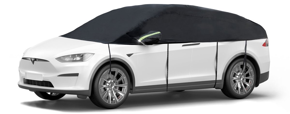 Walser Dekzeil voor auto All Weather - autozeil halve garage Maat 6 Combi zwart