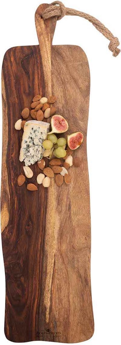 Alora Borrelplank Party Plank XL - Tapasplank - Borrelplank Hout - Borrelpakket - Seveerplank - Hapjesplank - Snackplank Groot - 69 cm — cadeau in Kookcadeaus - foto 4