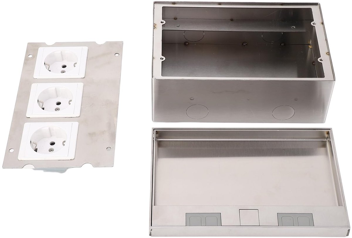 Floor Socket Socket 4000W 3 EU Outlets Embedded Floor Socket for Office Hotel School AC250V