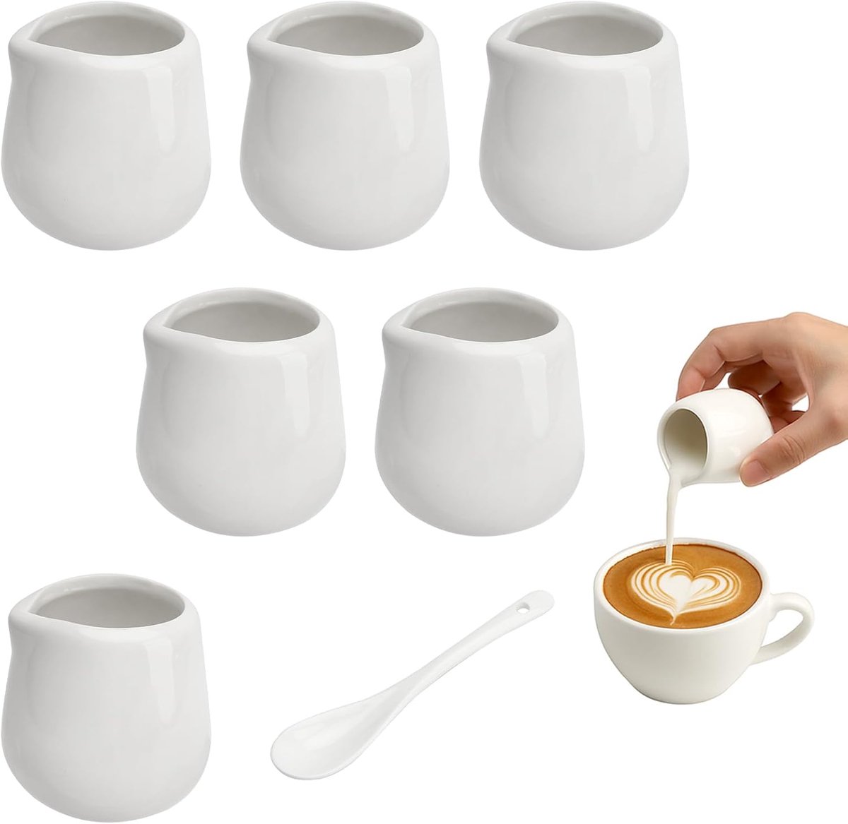 Sauskannetje porselein mini - APOMOONS - perfect voor sauzen en dressing
