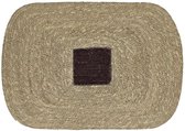 Pomax Quadri placemat zeegras 50x35cm chocolade