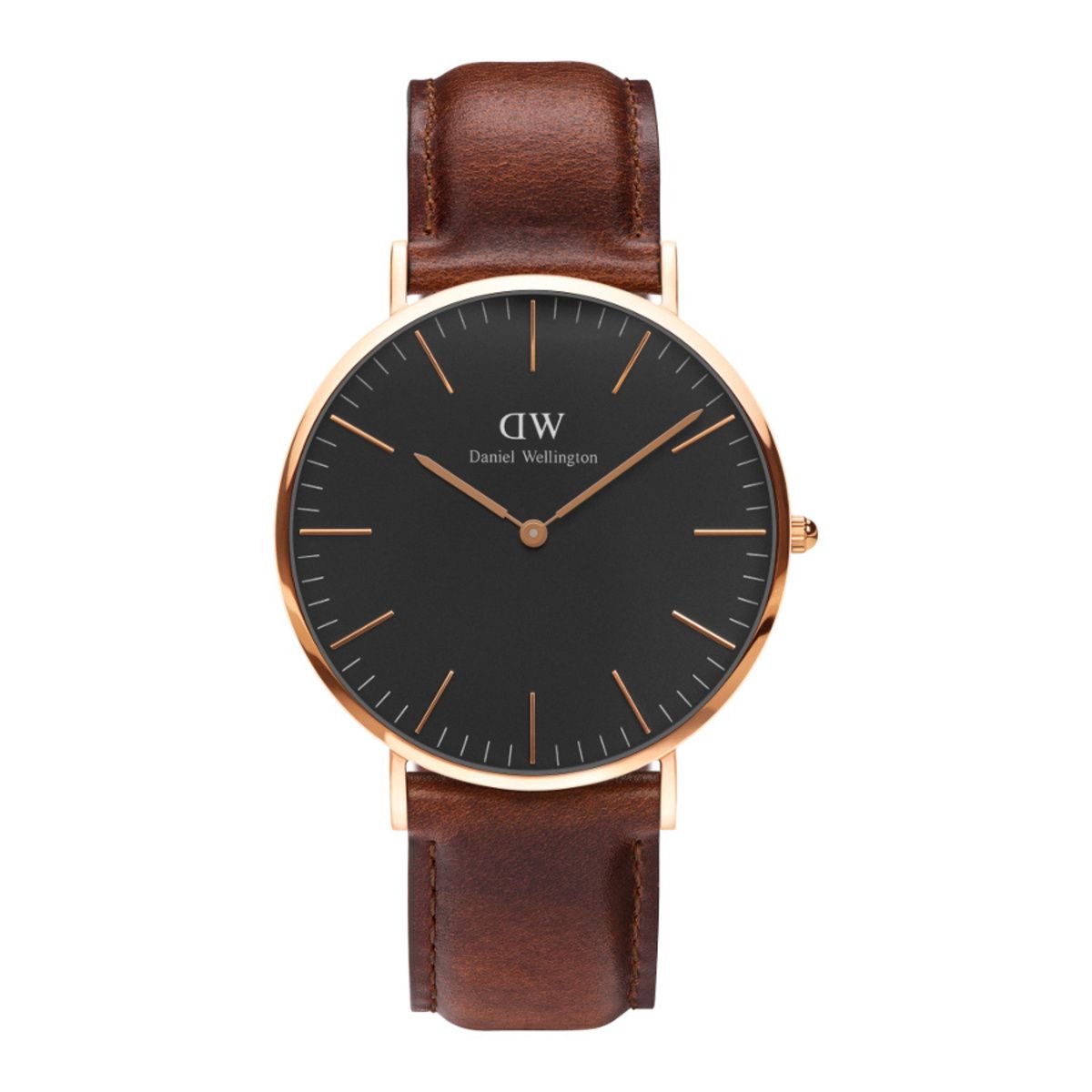 Daniel Wellington Classic Black St Mawes horloge (40 mm) - Bruin