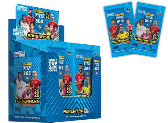 FIFA 365 Adrenalyn XL 2026 Box – Panini 50 Packs Nordic