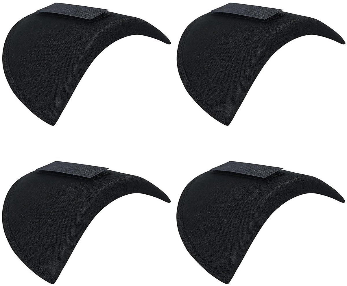 2 Pairs Schoudervullingen, 1.5cm Verwijderbare Spons Schoudervullingen Zonder Naaien, Blazer Pak Kleding Spons Liner Verdikte Invoegtoepassing Kledingaccessoires (Zwart)